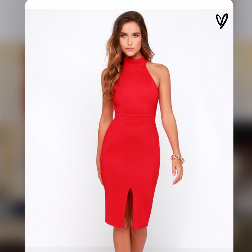 Red❤️fitted beautiful dress. Wore once.